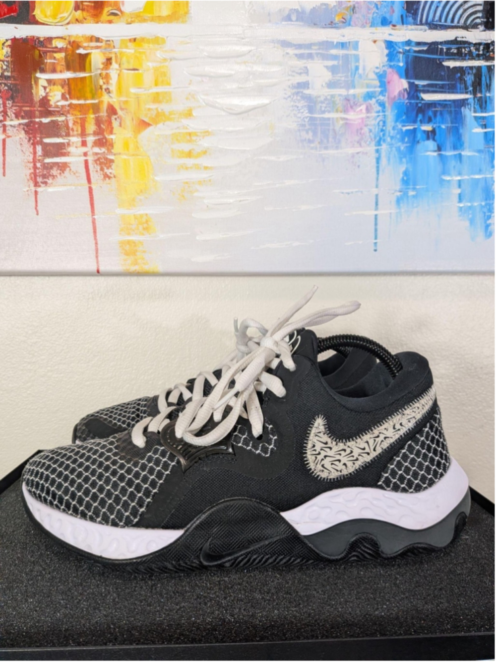 Nike Renew Shoes Mens Size 8.5 Black Mesh Low Top Training Sneakers CW3406-004